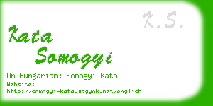 kata somogyi business card